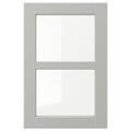 LERHYTTAN Glass door, light grey, 40x60 cm