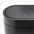 BROGRUND Touch top bin, black, 4 l