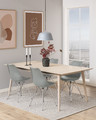 Chair Eris, 1pc, PP/faux leather, grey/chrome