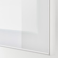 BESTÅ TV storage combination/glass doors, white/Hanviken white clear glass, 300x42x193 cm