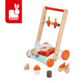 Janod Wooden blocks with cart 3+