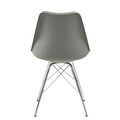 Chair Eris, 1pc, PP/faux leather, grey/chrome