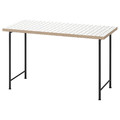LAGKAPTEN / SPÄND Desk, white anthracite/black, 120x60 cm