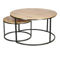 Set of 2 Coffee Tables Ruth, acacia wood