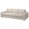 VIMLE Cover for 3-seat sofa, with wide armrests/Gunnared beige