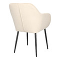 Upholstered Chair Emilia Velvet, sand/black
