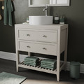 GoodHome Freestanding Bathroom Vanity Cabinet Perma 80 cm, grey