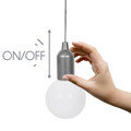 Pendant LED Lamp L, battery-operated, silver