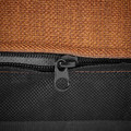 FRIHETEN Cushion, Faringe brown-orange, 67x46 cm