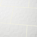 Decorative Tile Alexandrina Cersanit 25 x 40 cm, white, 1.2 m2