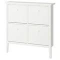 GULLABERG Shoe cabinet with 4 compartments, white, 105x22x107 cm