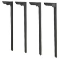 SKÅLSTA Table leg, straight black-grey