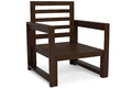 Outdoor Wooden Armchair MALTA, dark brown/graphite