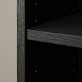 BILLY / OXBERG Bookcase with doors, black oak effect, 80x30x202 cm