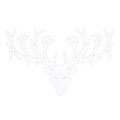 Wall Hanger Antlers, white