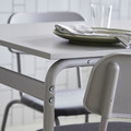 GRÅSALA / GRÅSALA Table and 4 chairs, grey grey/grey, 110 cm