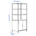 TROTTEN Cabinet with sliding doors, anthracite, 80x55x180 cm