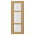 FORSBACKA Glass door, oak, 30x80 cm