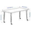 LAGKAPTEN / KRILLE Desk, white/black, 140x60 cm