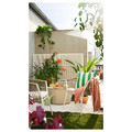 SEGERÖN Outdoor chair with armrests, white/beige