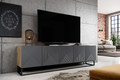 TV Cabinet Asha 200 cm, metal legs, artisan/rivier stone mat