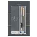 Parker Gift Set Jotter Steel GT - Fountain Pen & Ballpoint Pen