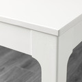 EKEDALEN / KÄTTIL Table and 2 chairs, white/Knisa light grey, 80/120 cm