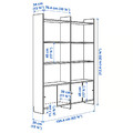 LÅDMAKARE Storage combination w sliding doors, with 6 shelves/oak effect, 159x35x212 cm