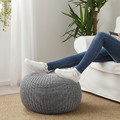 SANDARED Pouffe, grey, 56 cm