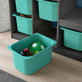 TROFAST Storage combination, grey/turquoise, 99x44x94 cm