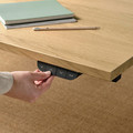 MITTZON Desk sit/stand, electric oak veneer/black, 120x60 cm
