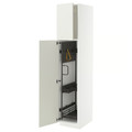 METOD High cabinet with cleaning interior, white/Veddinge white, 40x60x200 cm