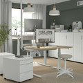 MITTZON Desk sit/stand, electric oak veneer/white, 120x60 cm