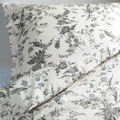 ALVINE KVIST Quilt cover and 2 pillowcases, white, grey, 200x200/50x60 cm