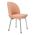 Upholstered Chair Cloe, pink/chrome
