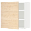 METOD Wall cabinet with shelves, white/Askersund light ash effect, 60x60 cm