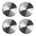 Mirror Fixing 18 mm, satin, 4 pack