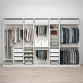 PAX Wardrobe combination, white, 375x58x236 cm