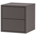 EKET Cabinet with 2 drawers, dark grey, 35x35x35 cm