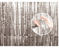 Fringe Door Curtain 90x240cm, silver