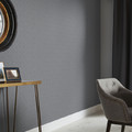 GoodHome Vinyl Wallpaper on Fleece Patula, dark grey