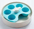 Spin Interactive Slow Feed Bowl for Dogs - Palette/Spin, white-blue