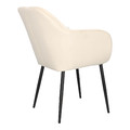 Upholstered Chair Emilia Velvet, sand/black
