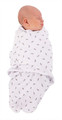 Bo Jungle B-Wrap Baby Wrapping Blanket Grey Feathers Small 0-4m