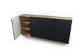 Cabinet with 3 Doors & 3 Drawers Loftia, artisan/matt black