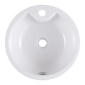 Ceramic Countertop Basin GoodHome Fenella 40cm, white