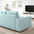 VIMLE 3-seat sofa-bed, with wide armrests/Saxemara light blue