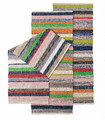 RANGSTRUP Rug, flatwoven, handmade/cotton assorted colours, 70x180 cm