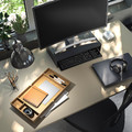 TROTTEN Desk, beige/anthracite, 140x80 cm