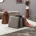 Folding Pouffe, corduroy, taupe